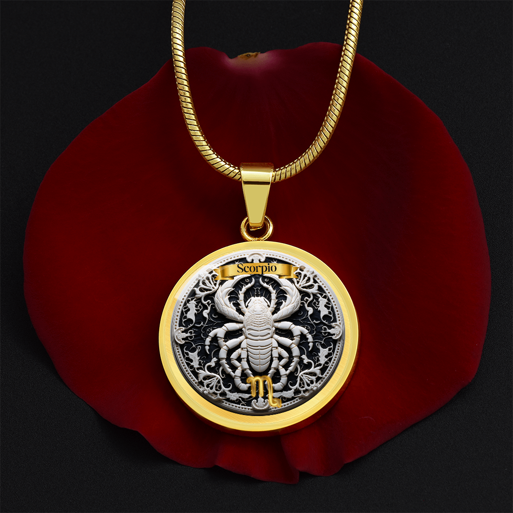 Scorpio Zodiac Sign- Custom Crafted Necklace ShineOn Fulfillment