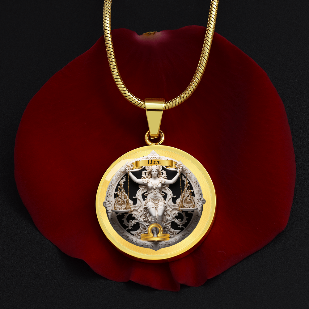 Libra Zodiac Sign- Custom Crafted Necklace ShineOn Fulfillment