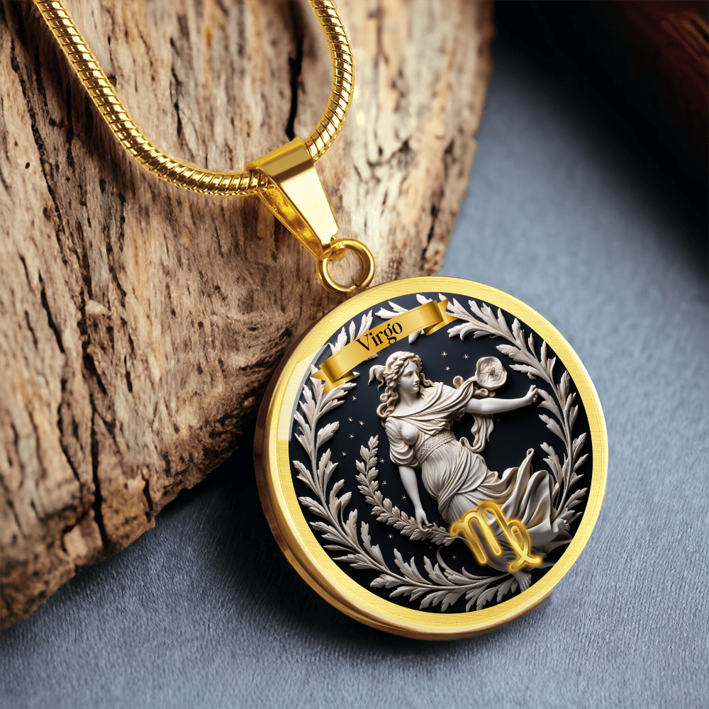 Virgo Zodiac Sign  - Custom Crafted Necklace ShineOn Fulfillment