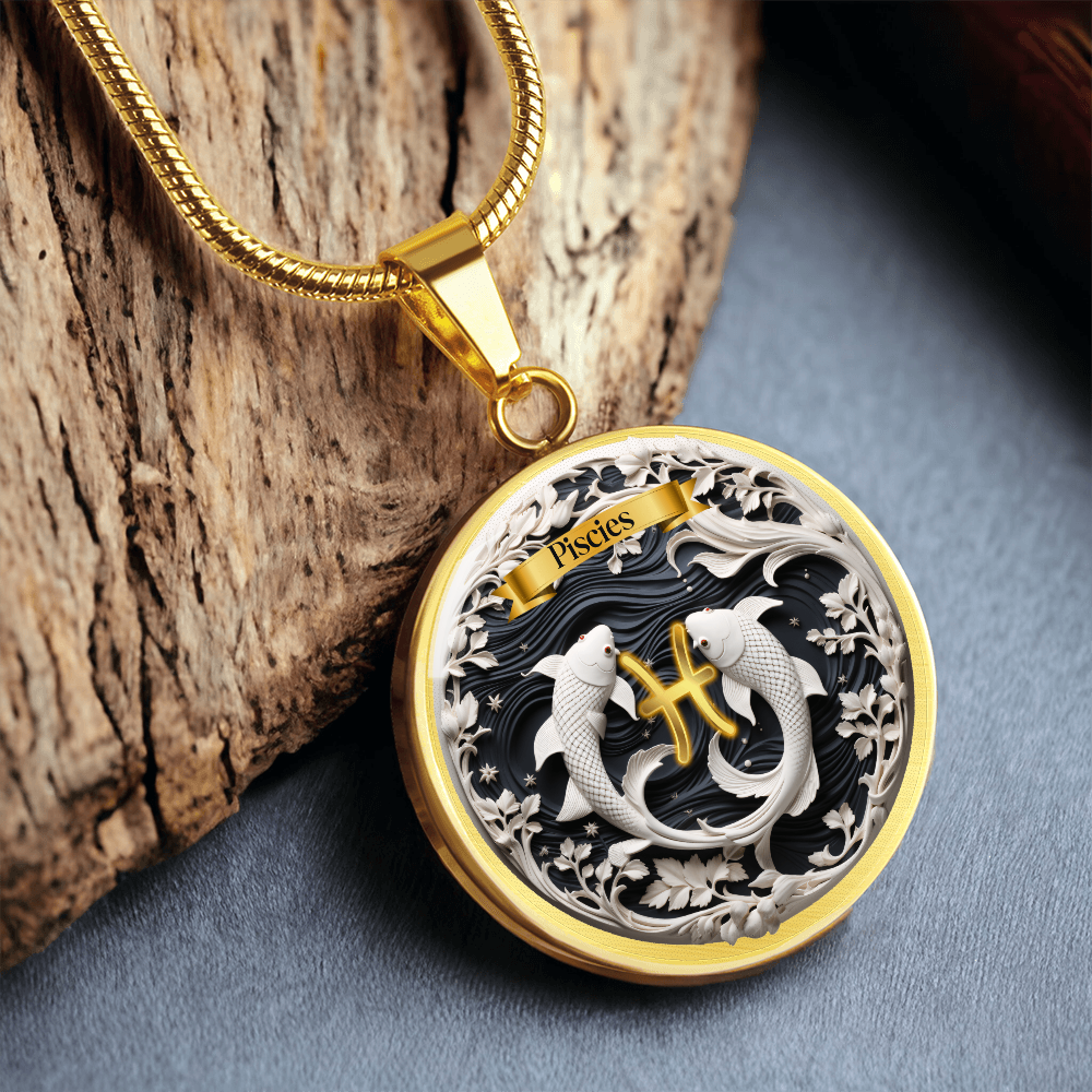 Pisces Zodiac Sign- Custom Crafted Necklace ShineOn Fulfillment
