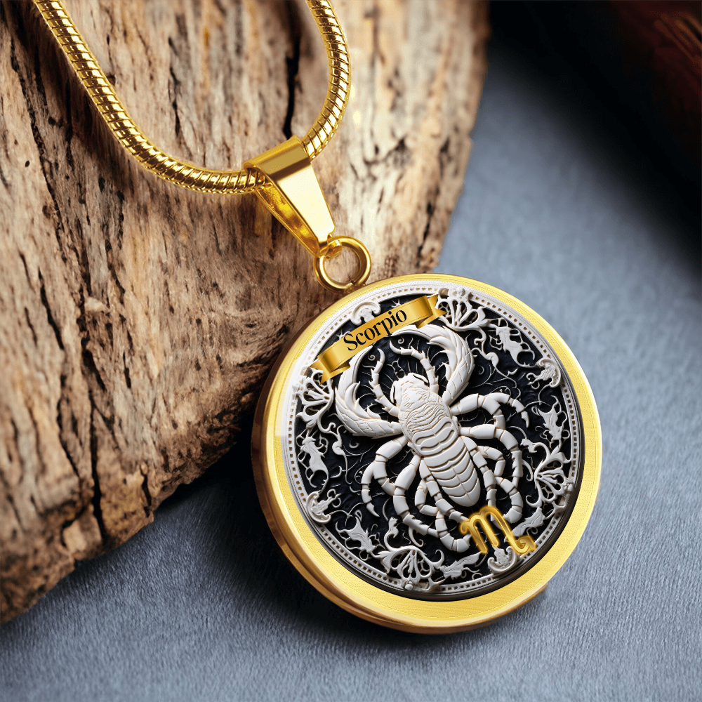 Scorpio Zodiac Sign- Custom Crafted Necklace ShineOn Fulfillment