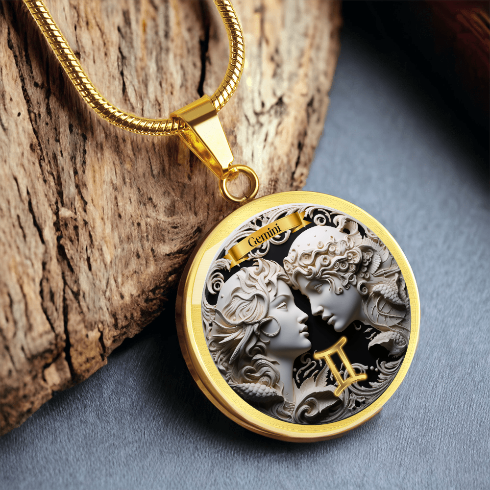 Gemini Zodiac Sign - Custom Crafted Necklace ShineOn Fulfillment