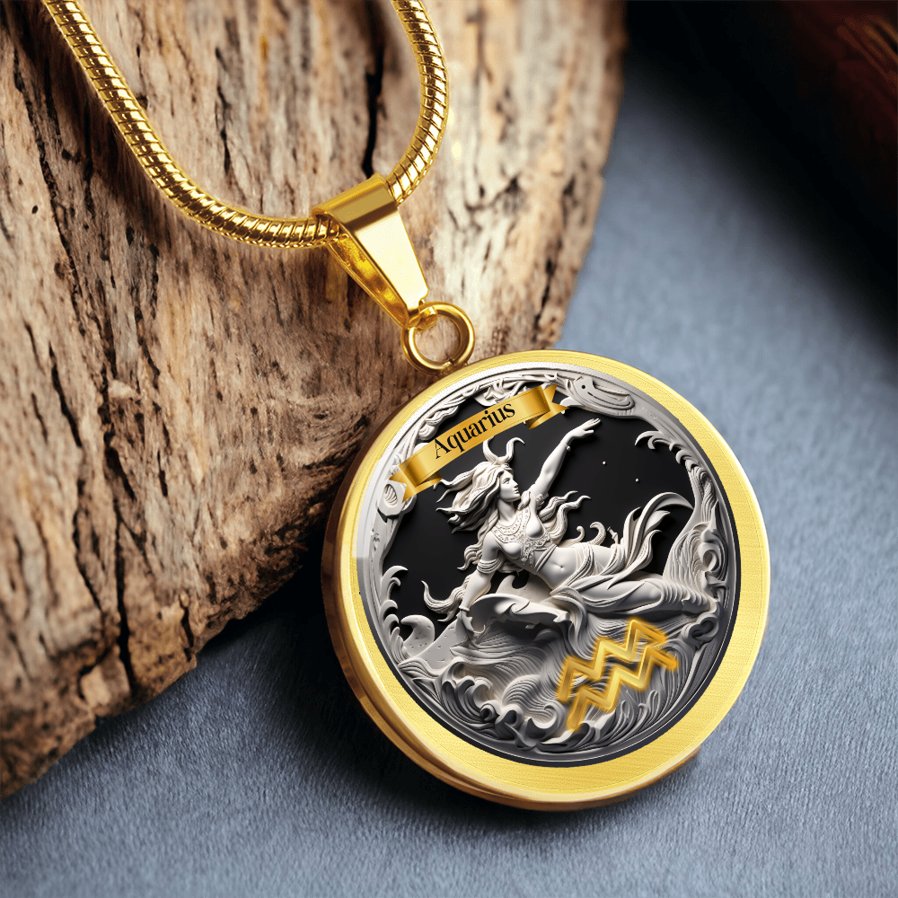 Aquarius Zodiac Signs - Custom Crafted Necklace ShineOn Fulfillment