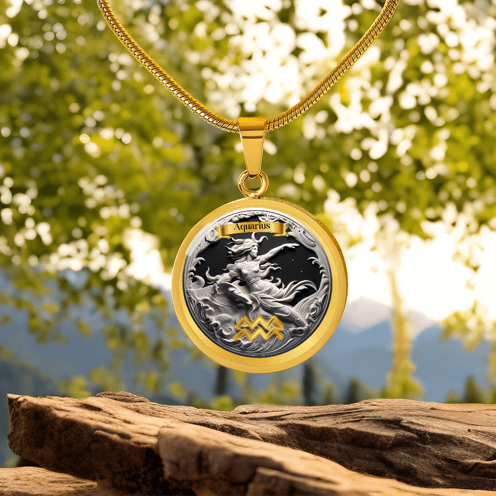 Aquarius Zodiac Signs - Custom Crafted Necklace ShineOn Fulfillment