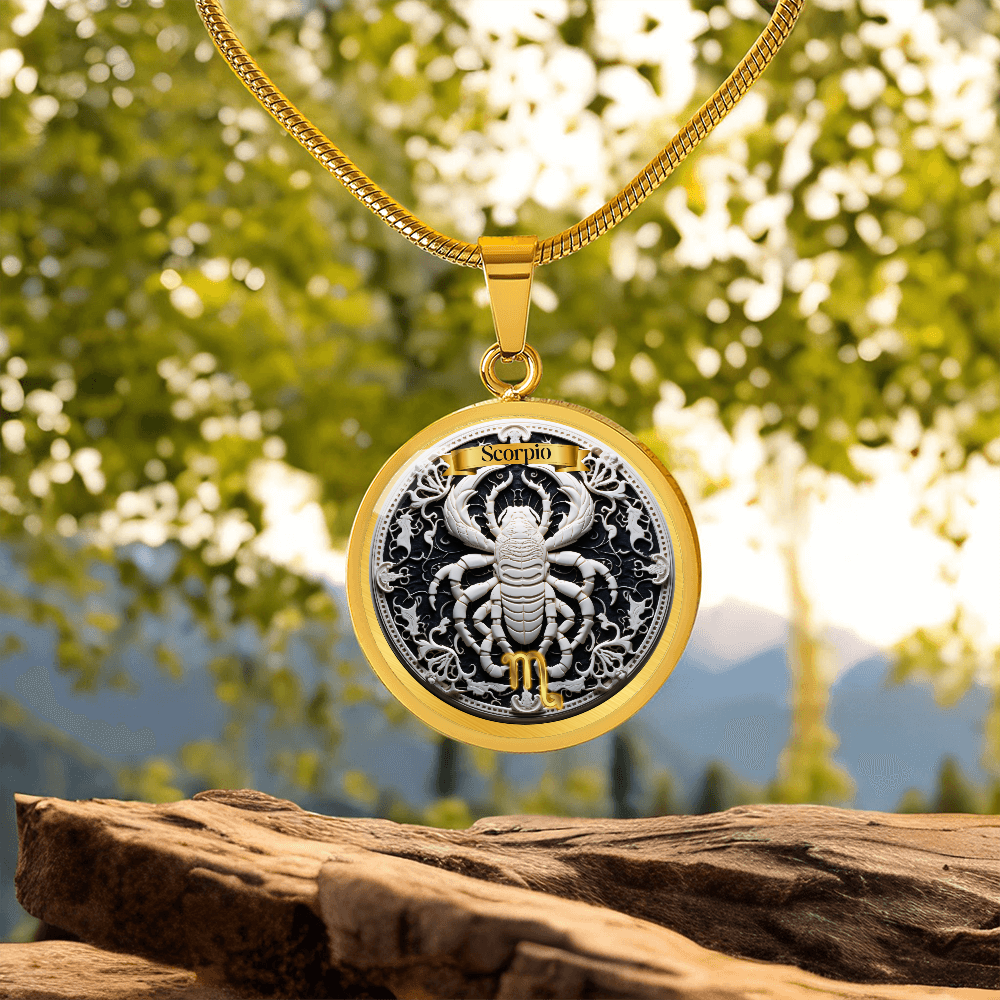 Scorpio Zodiac Sign- Custom Crafted Necklace ShineOn Fulfillment