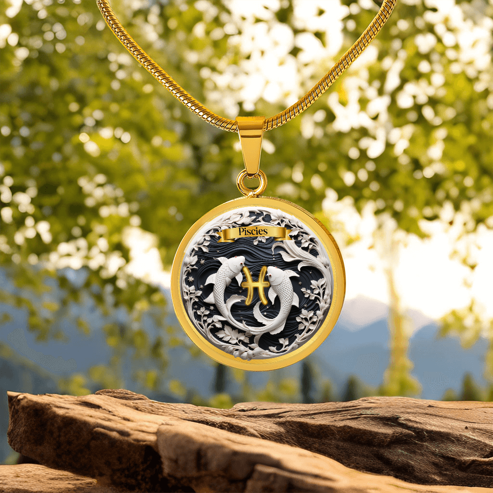 Pisces Zodiac Sign- Custom Crafted Necklace ShineOn Fulfillment
