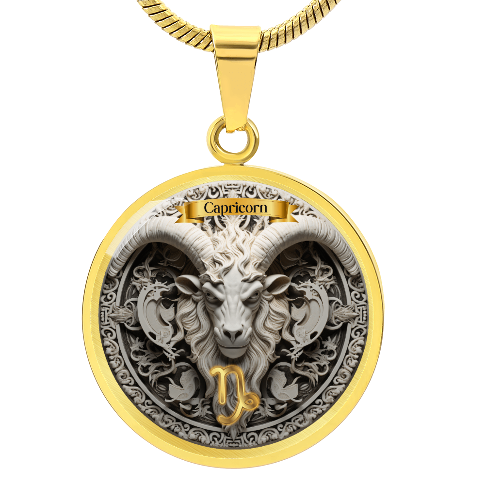 Capricorn Zodiac Sign- Custom Crafted Necklace ShineOn Fulfillment