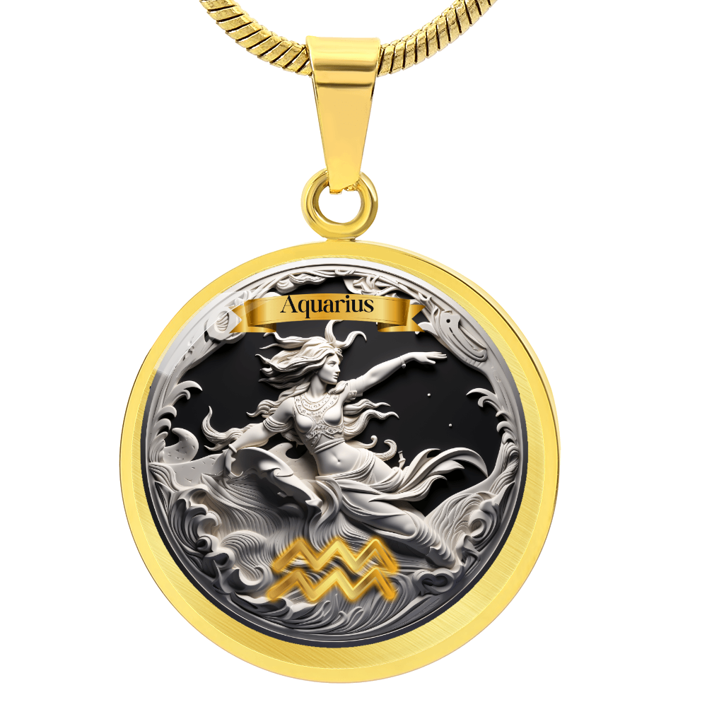 Aquarius Zodiac Signs - Custom Crafted Necklace ShineOn Fulfillment