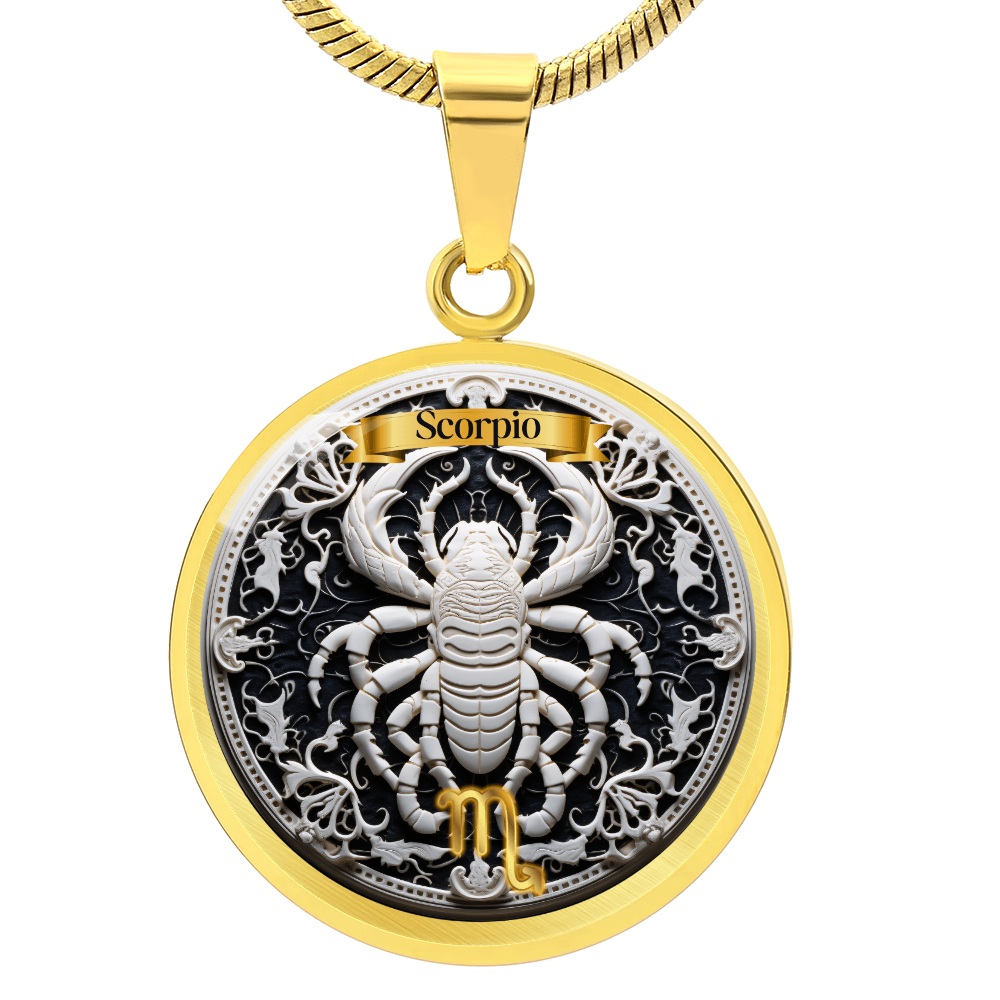 Scorpio Zodiac Sign- Custom Crafted Necklace ShineOn Fulfillment