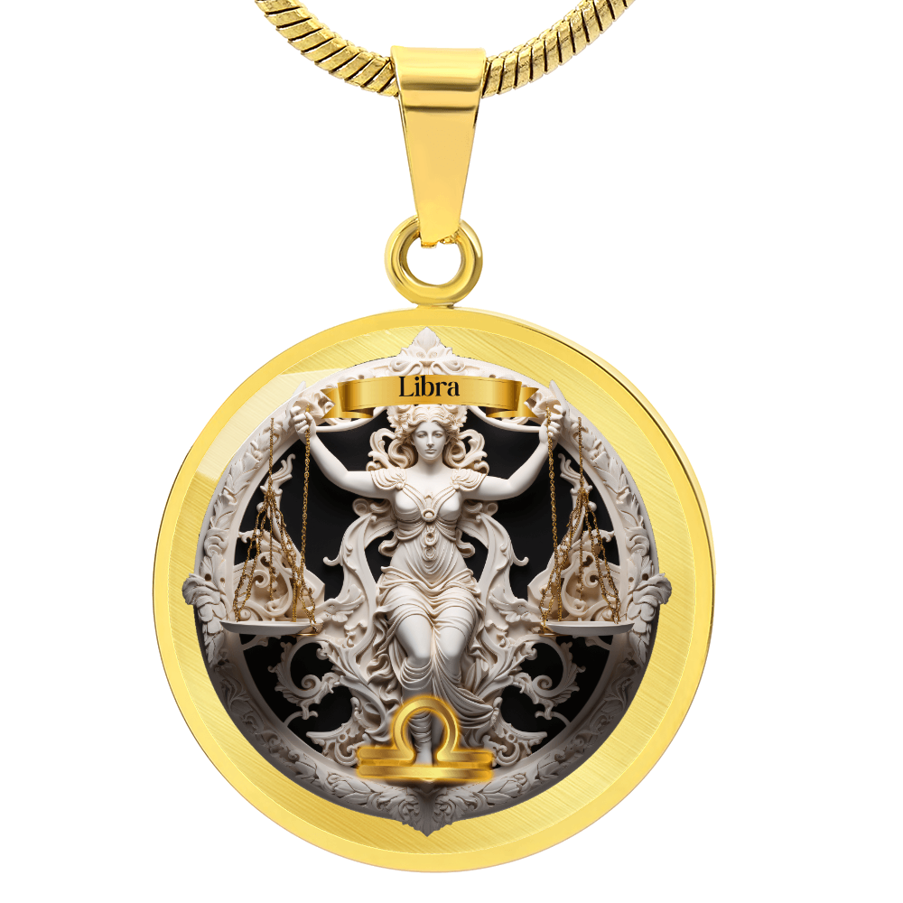 Libra Zodiac Sign- Custom Crafted Necklace ShineOn Fulfillment