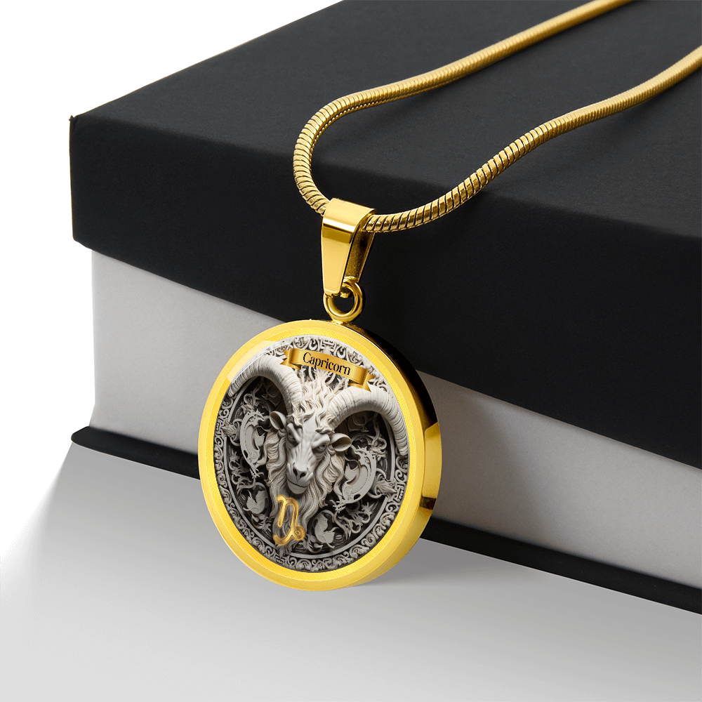 Capricorn Zodiac Sign- Custom Crafted Necklace ShineOn Fulfillment