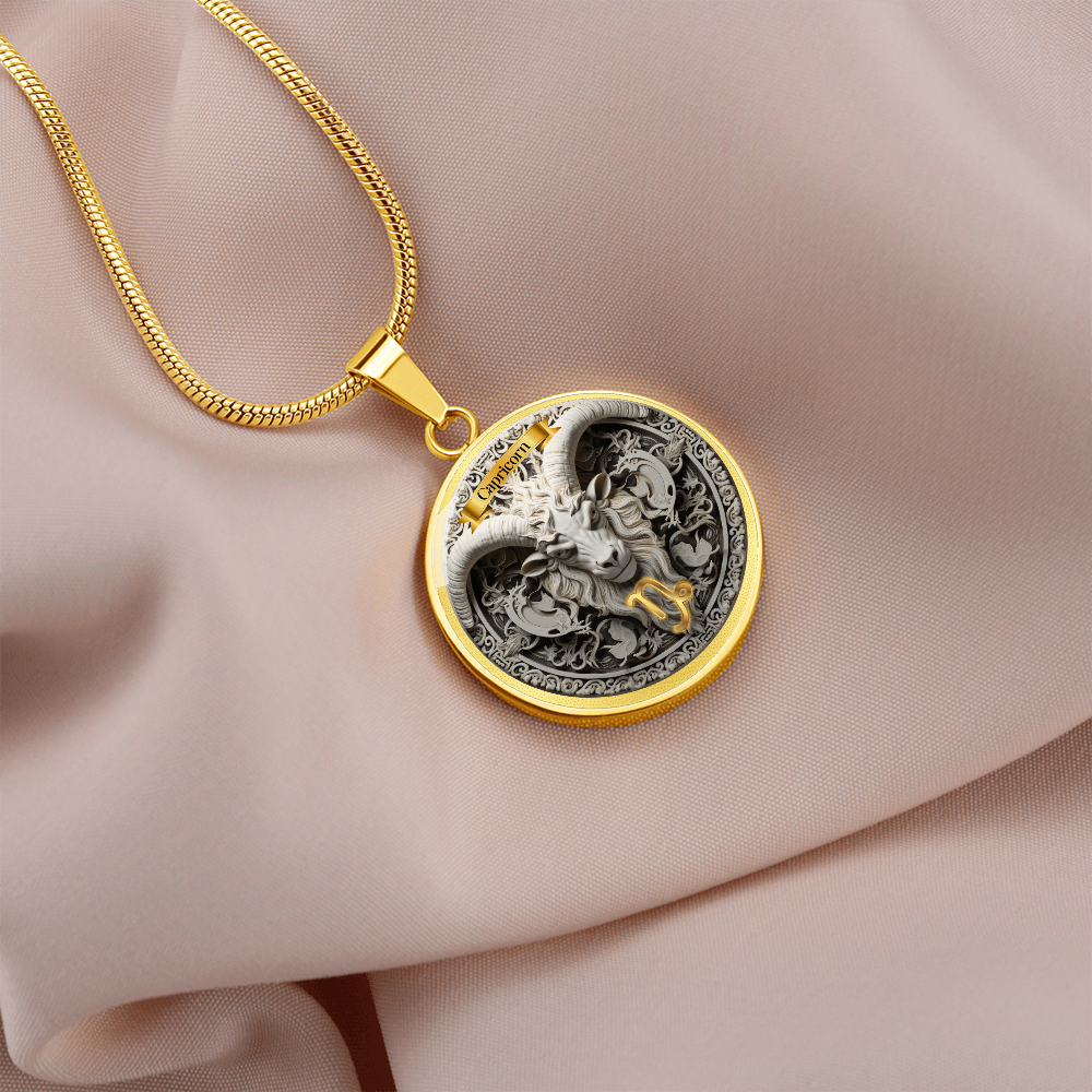 Capricorn Zodiac Sign- Custom Crafted Necklace ShineOn Fulfillment