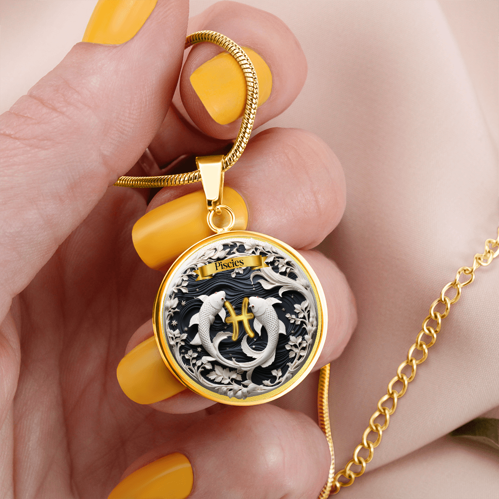 Pisces Zodiac Sign- Custom Crafted Necklace ShineOn Fulfillment