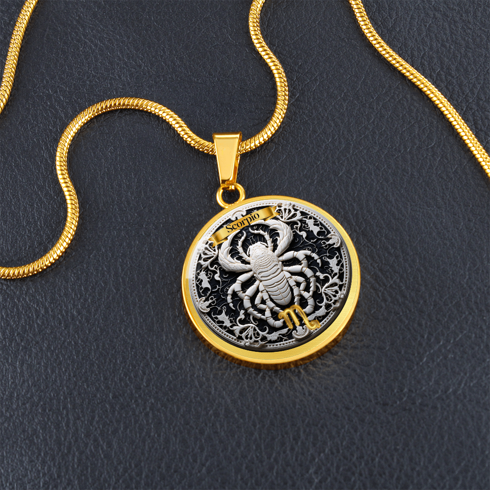 Scorpio Zodiac Sign- Custom Crafted Necklace ShineOn Fulfillment
