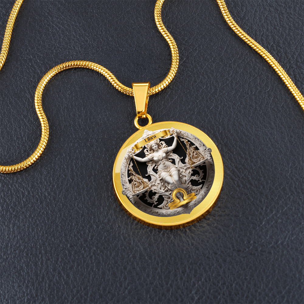 Libra Zodiac Sign- Custom Crafted Necklace ShineOn Fulfillment