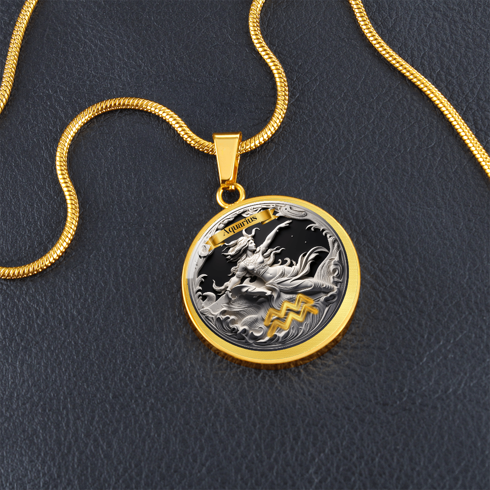 Aquarius Zodiac Signs - Custom Crafted Necklace ShineOn Fulfillment