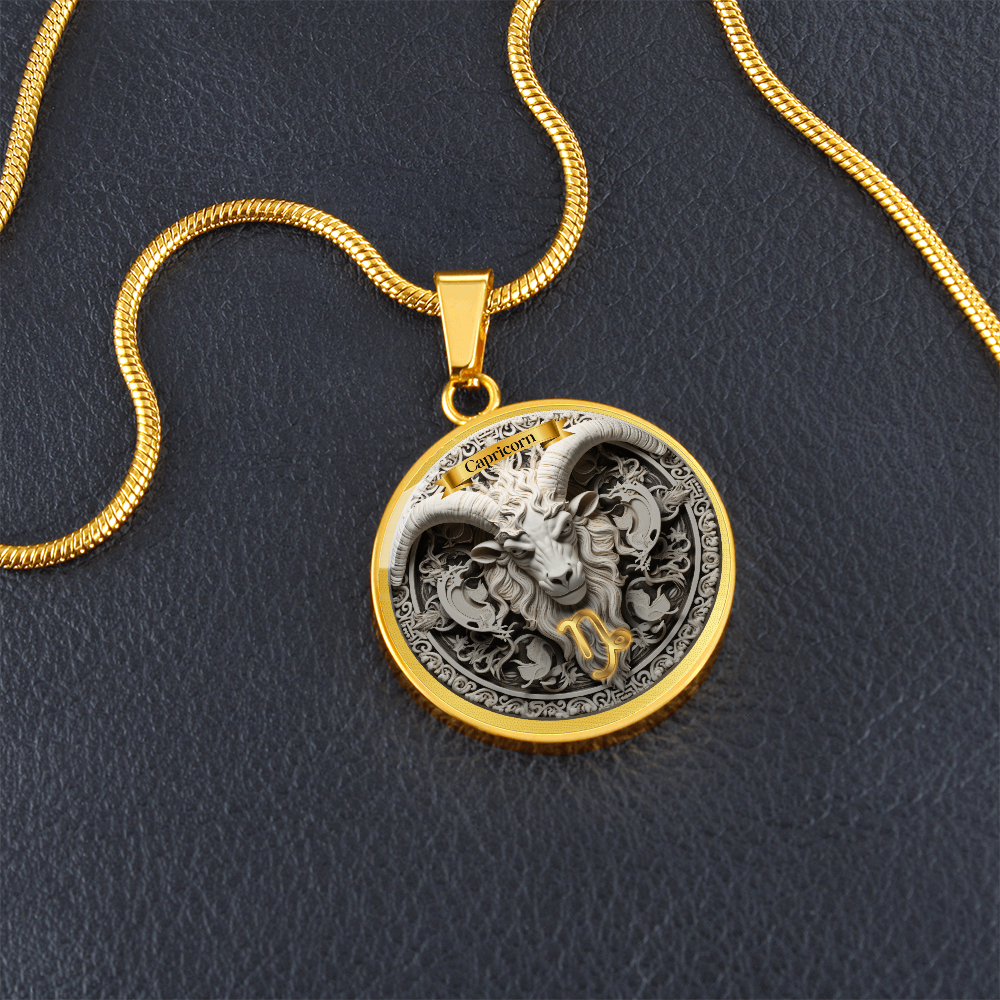 Capricorn Zodiac Sign- Custom Crafted Necklace ShineOn Fulfillment