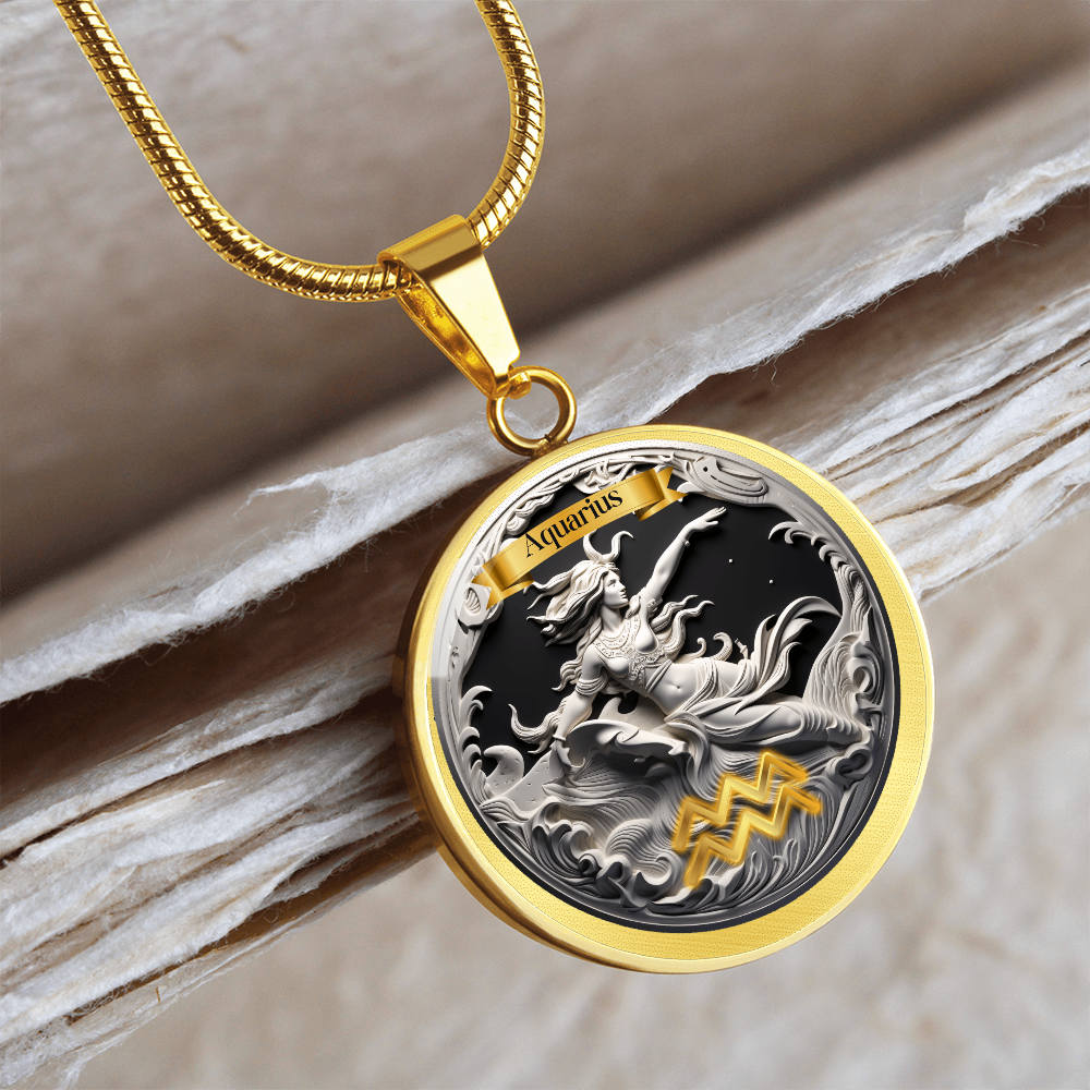 Aquarius Zodiac Signs - Custom Crafted Necklace ShineOn Fulfillment