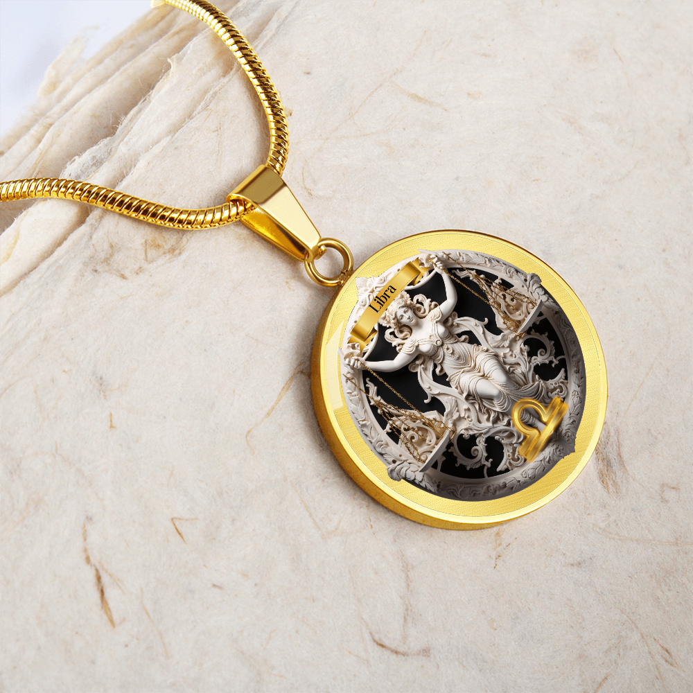 Libra Zodiac Sign- Custom Crafted Necklace ShineOn Fulfillment