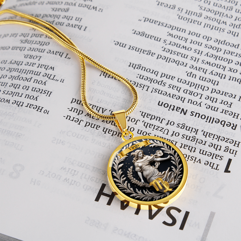 Virgo Zodiac Sign  - Custom Crafted Necklace ShineOn Fulfillment
