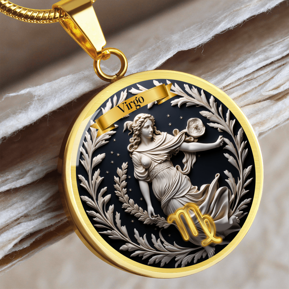 Virgo Zodiac Sign  - Custom Crafted Necklace ShineOn Fulfillment