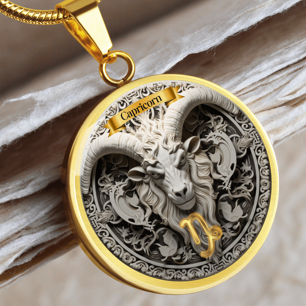 Capricorn Zodiac Sign- Custom Crafted Necklace ShineOn Fulfillment