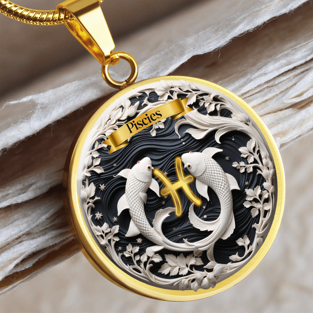 Pisces Zodiac Sign- Custom Crafted Necklace ShineOn Fulfillment