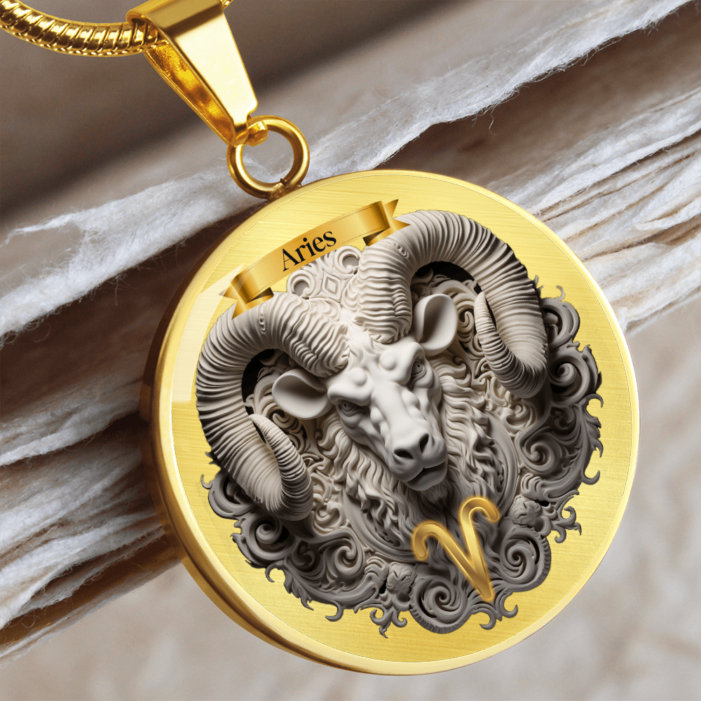 Aries Zodiac Sign- Custom Crafted Necklace ShineOn Fulfillment