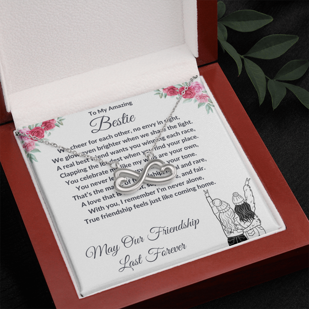 "My Best Friend" - Looped Hearts Necklace ShineOn Fulfillment