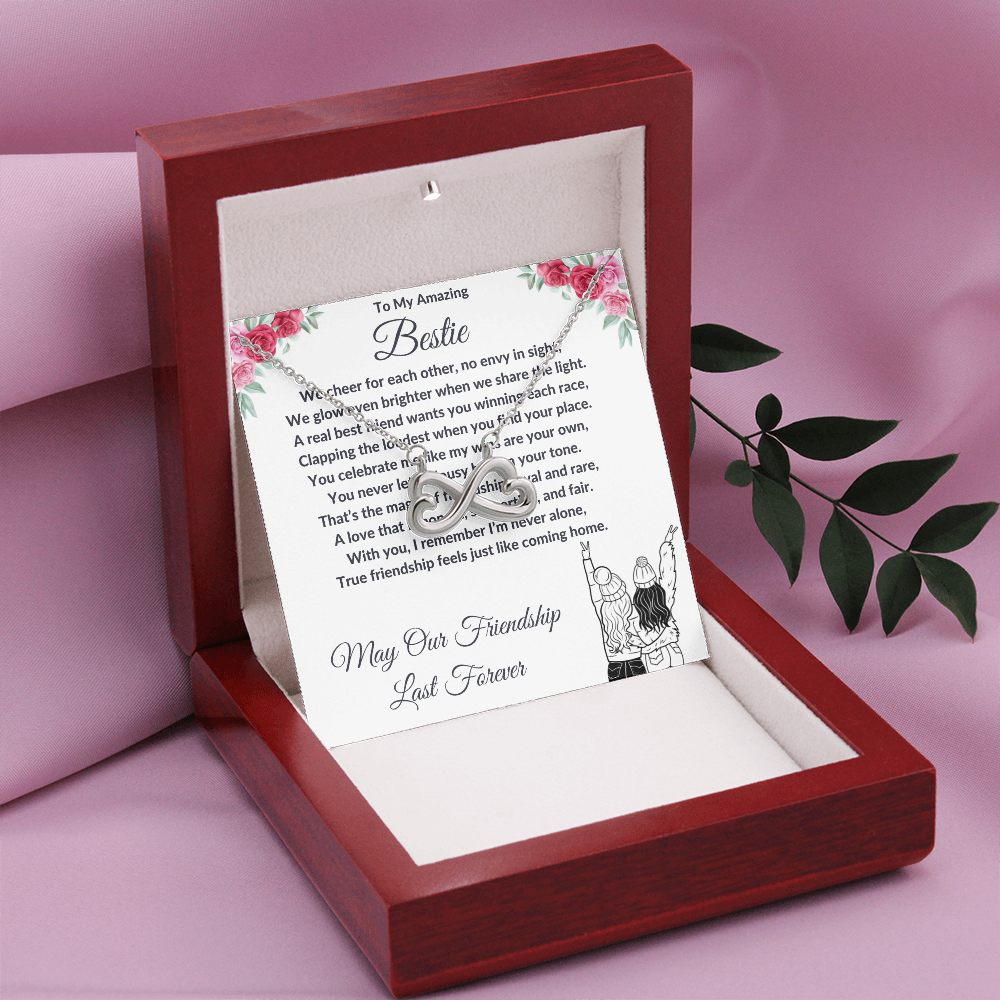 "My Best Friend" - Looped Hearts Necklace ShineOn Fulfillment