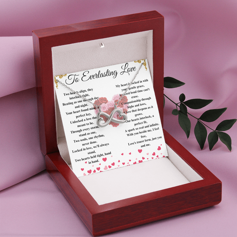 "To Everlasting Love" - Custom Crafted  Looped Hearts Necklace ShineOn Fulfillment