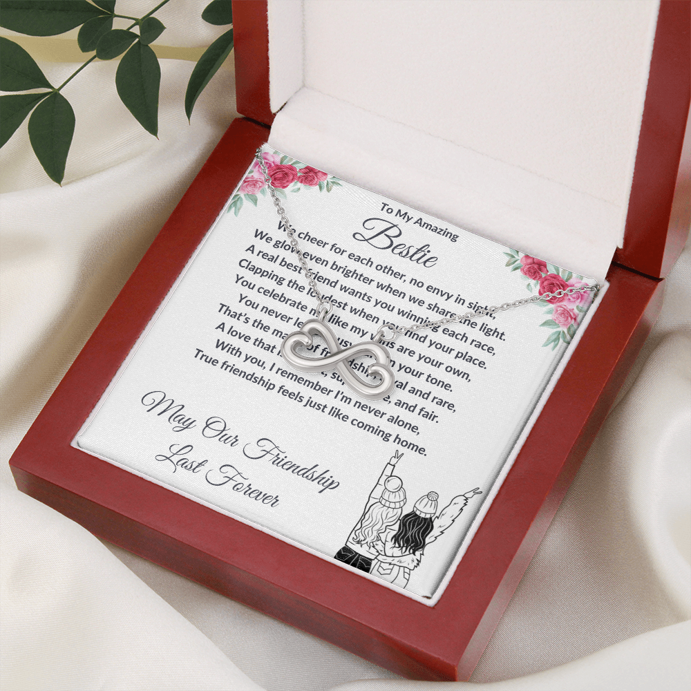 "My Best Friend" - Looped Hearts Necklace ShineOn Fulfillment