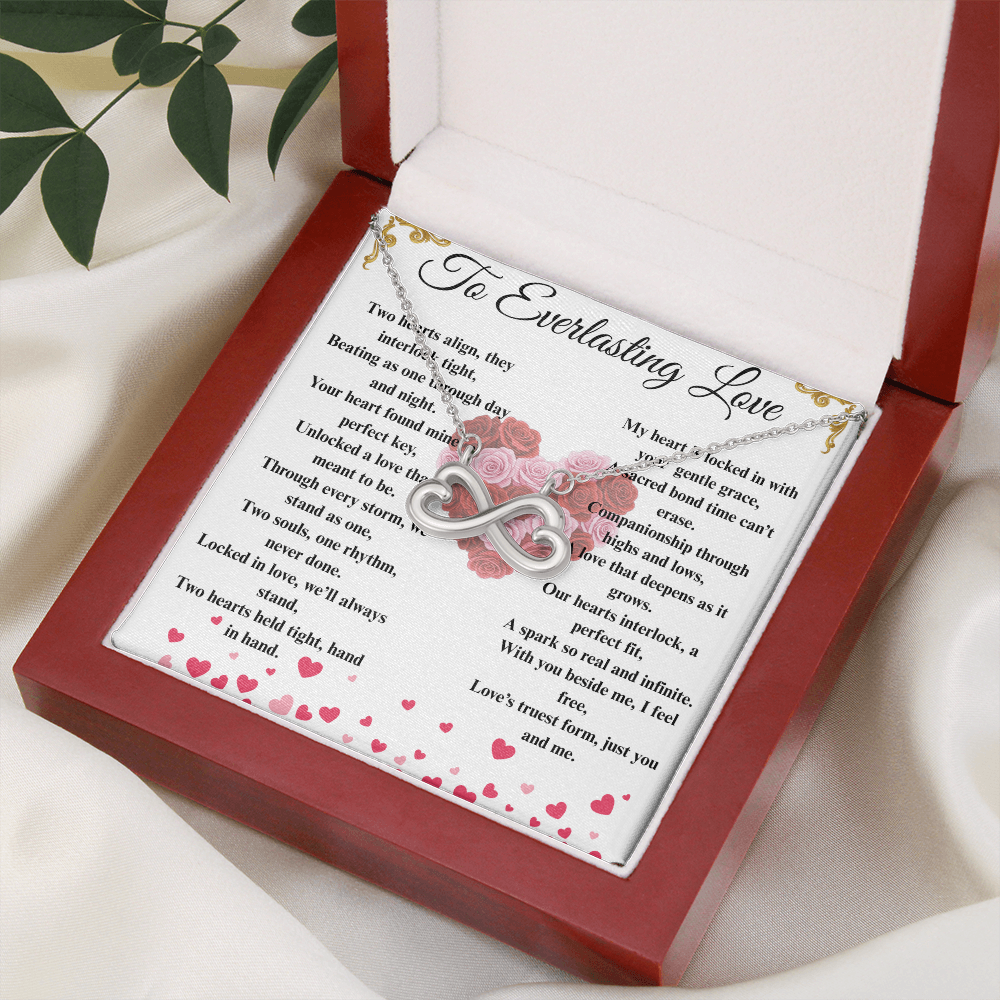 "To Everlasting Love" - Custom Crafted  Looped Hearts Necklace ShineOn Fulfillment