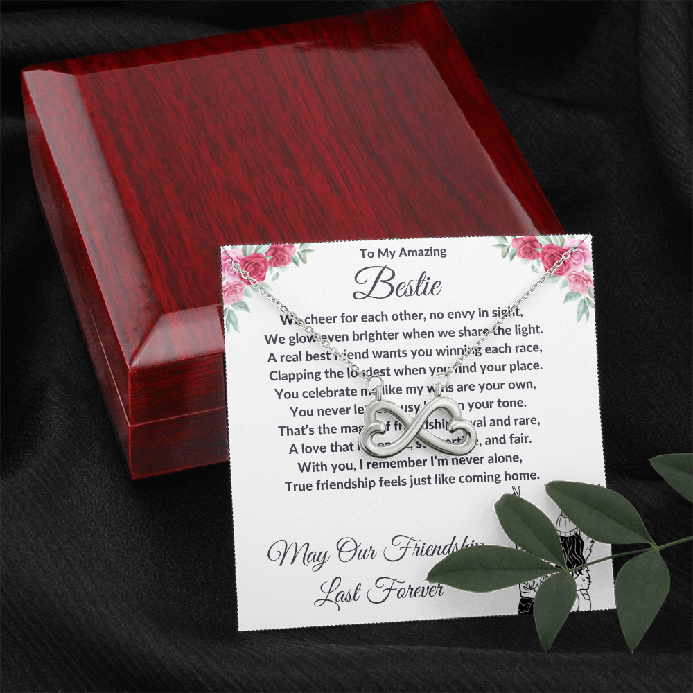 "My Best Friend" - Looped Hearts Necklace ShineOn Fulfillment