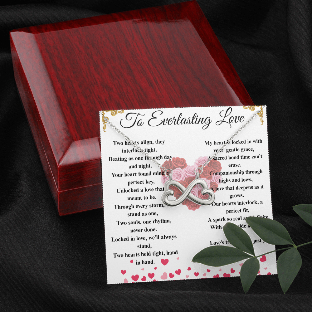 "To Everlasting Love" - Custom Crafted  Looped Hearts Necklace ShineOn Fulfillment