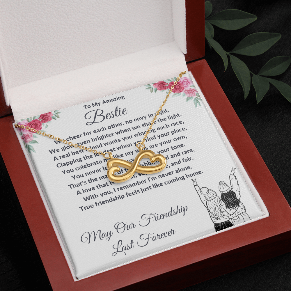 "My Best Friend" - Looped Hearts Necklace ShineOn Fulfillment