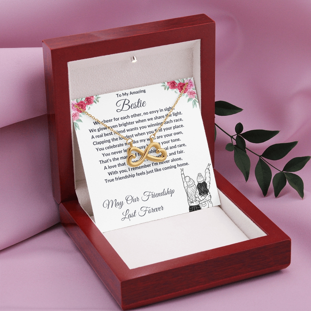 "My Best Friend" - Looped Hearts Necklace ShineOn Fulfillment