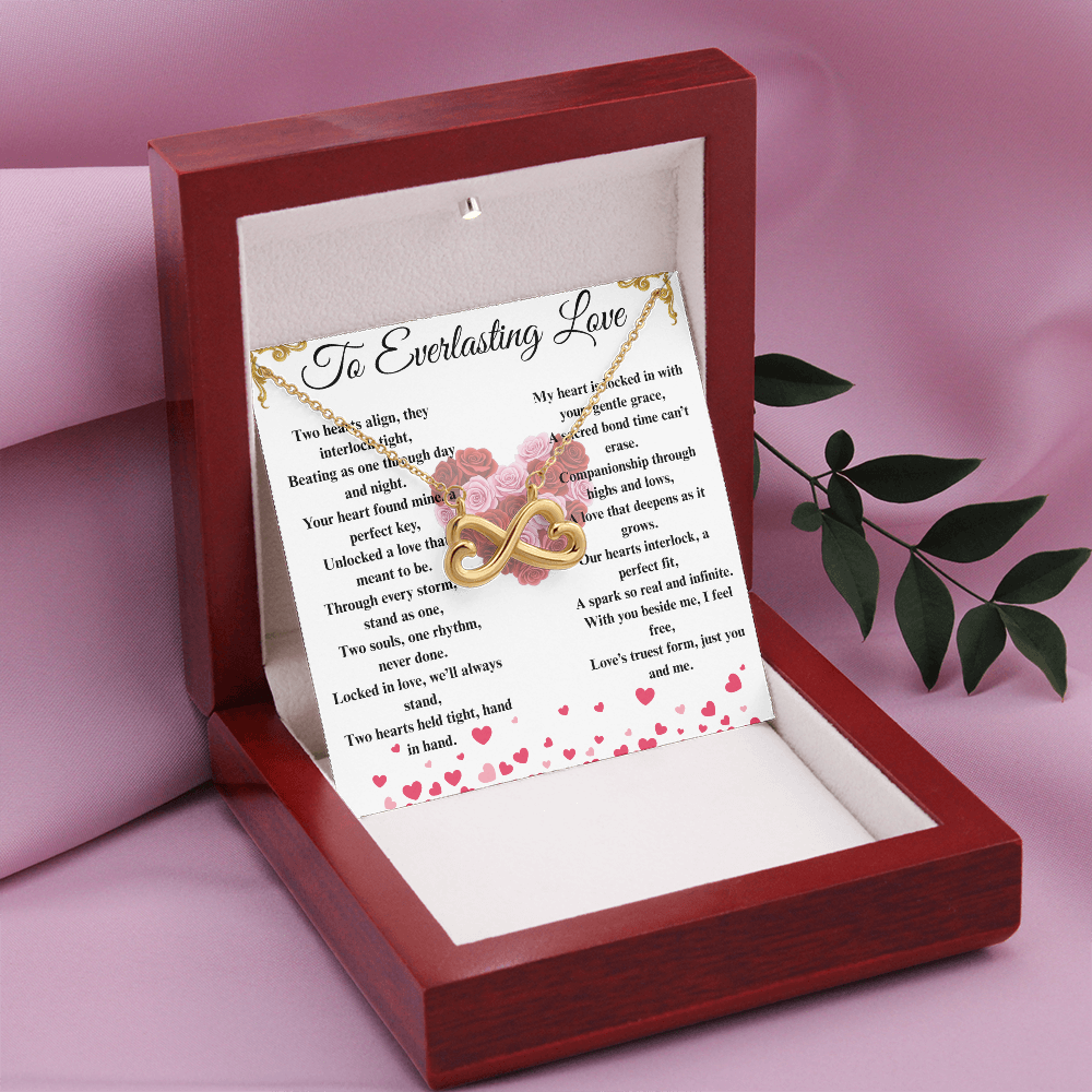 "To Everlasting Love" - Custom Crafted  Looped Hearts Necklace ShineOn Fulfillment