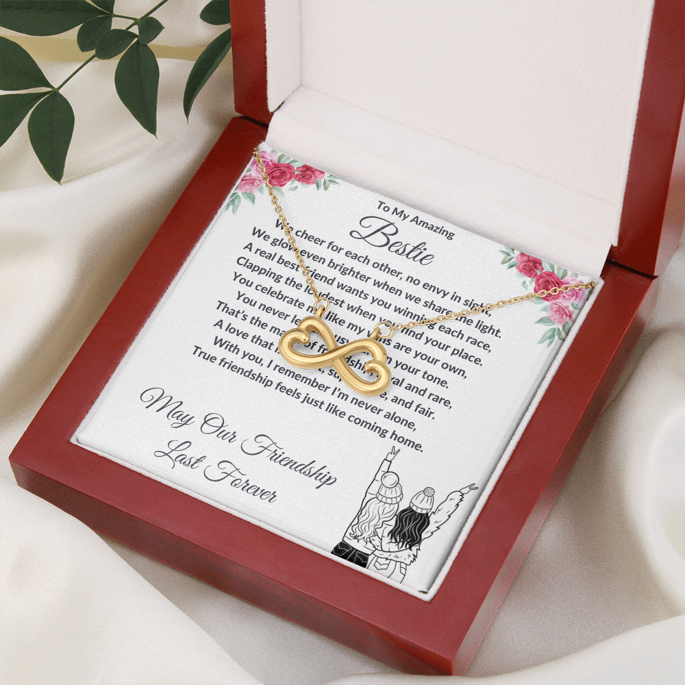 "My Best Friend" - Looped Hearts Necklace ShineOn Fulfillment