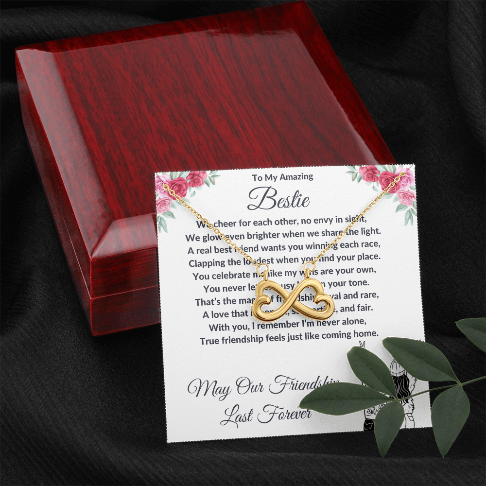 "My Best Friend" - Looped Hearts Necklace ShineOn Fulfillment