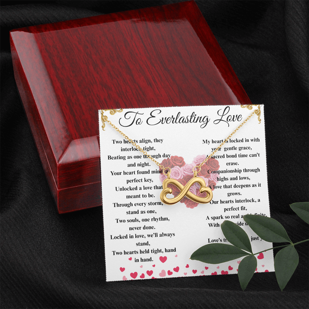 "To Everlasting Love" - Custom Crafted  Looped Hearts Necklace ShineOn Fulfillment