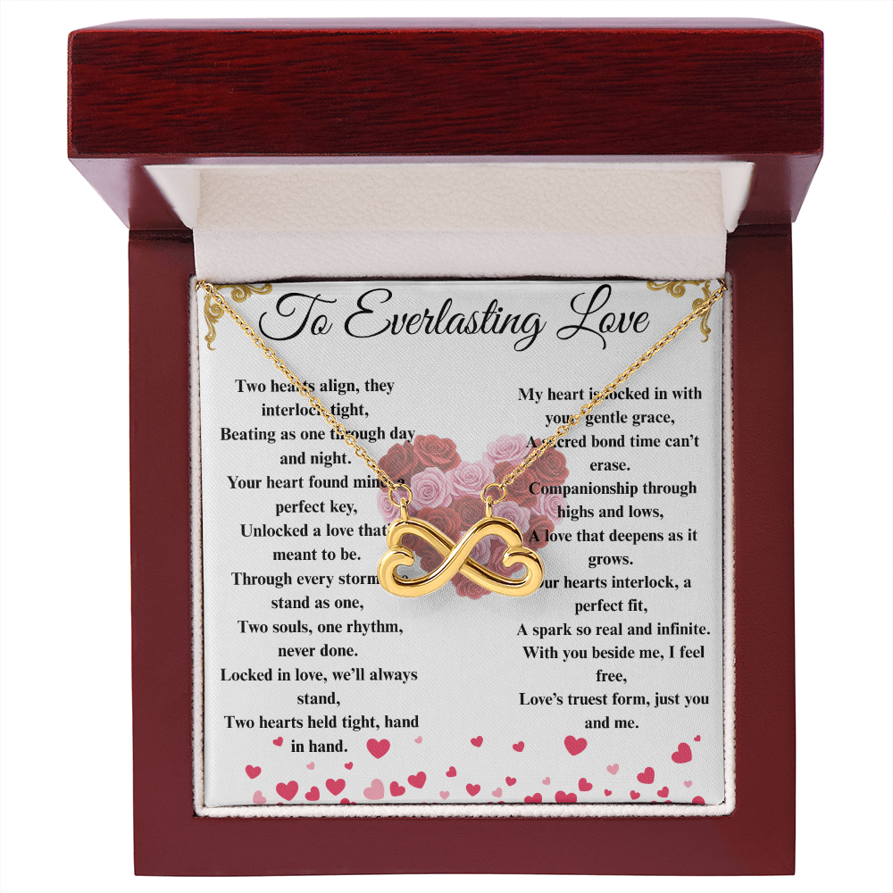 "To Everlasting Love" - Custom Crafted  Looped Hearts Necklace ShineOn Fulfillment