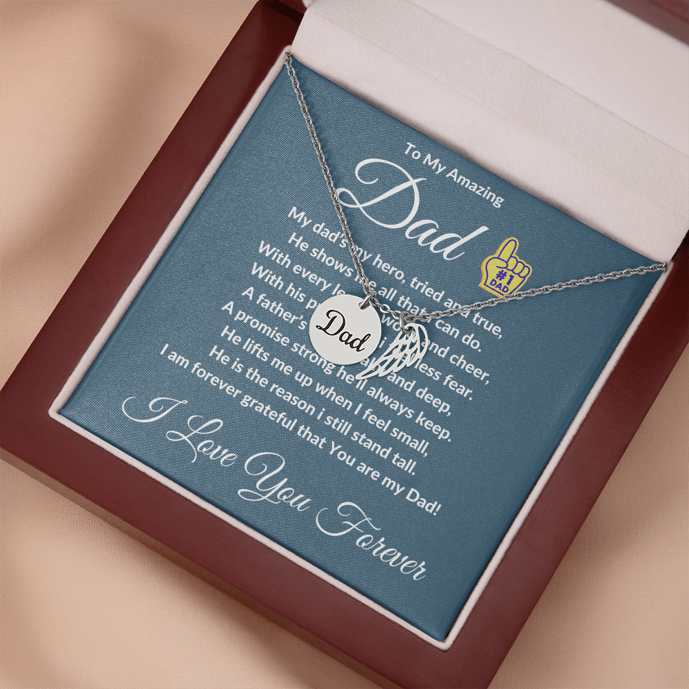 To My Amazing Dad - Custom Engraved Necklace ShineOn Fulfillment
