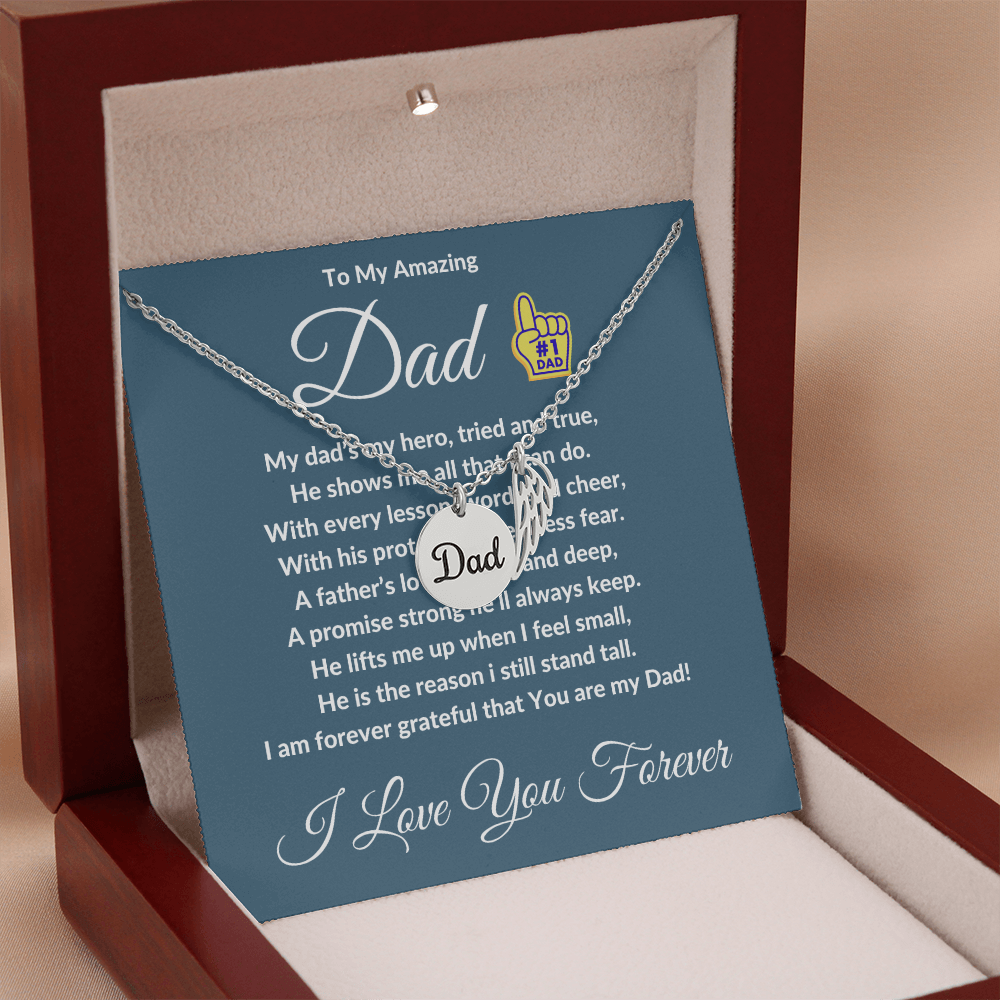 To My Amazing Dad - Custom Engraved Necklace ShineOn Fulfillment