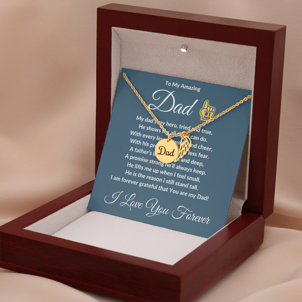 To My Amazing Dad - Custom Engraved Necklace ShineOn Fulfillment