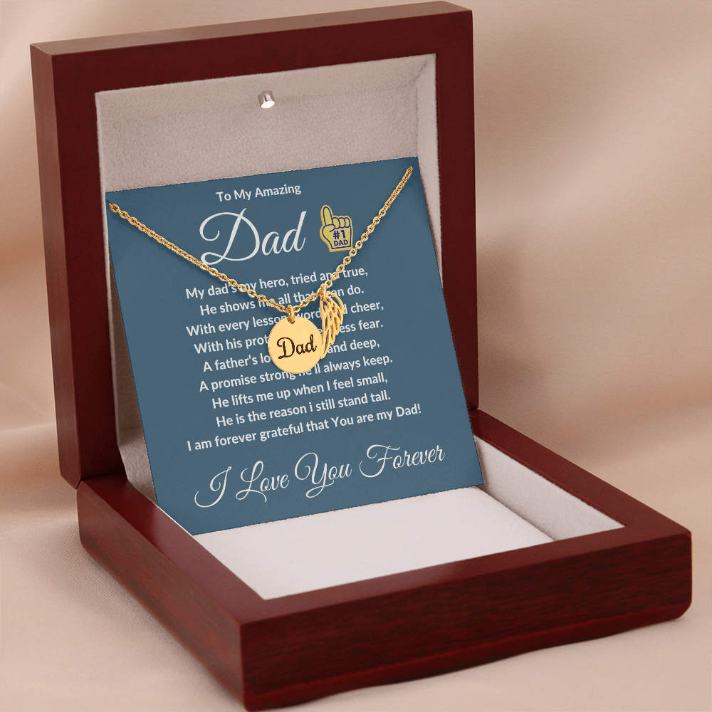To My Amazing Dad - Custom Engraved Necklace ShineOn Fulfillment