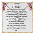 To The Best Sister - Dazzling Diamond Cut Necklace ShineOn Fulfillment