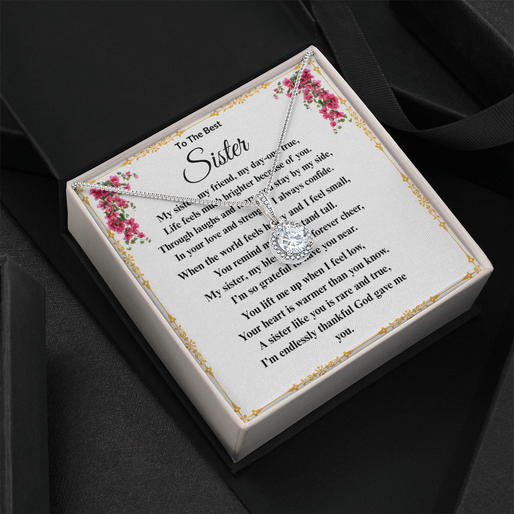 To The Best Sister - Dazzling Diamond Cut Necklace ShineOn Fulfillment