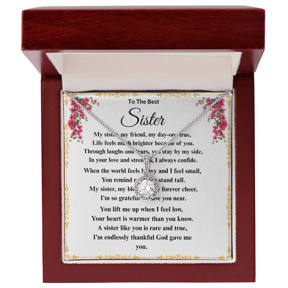 To The Best Sister - Dazzling Diamond Cut Necklace ShineOn Fulfillment