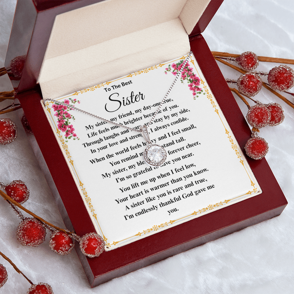 To The Best Sister - Dazzling Diamond Cut Necklace ShineOn Fulfillment